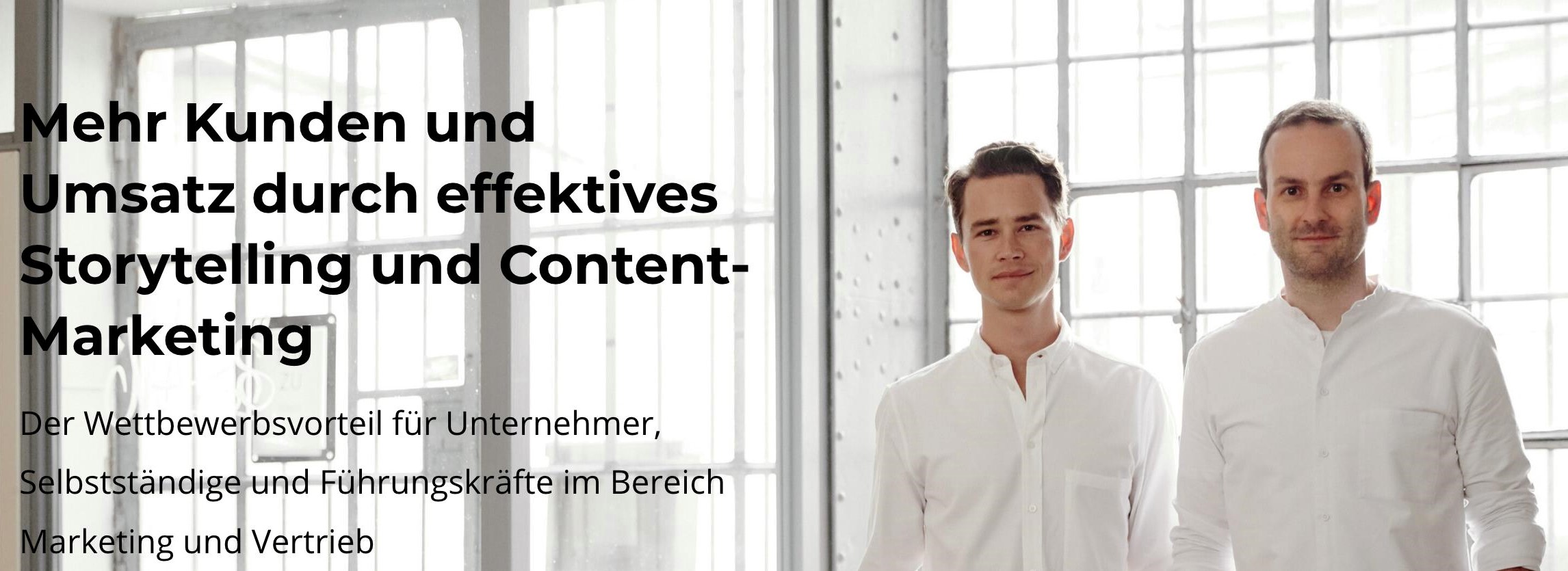 Uwe von Grafenstein und Bernhard Kalhammer  Content Marketing