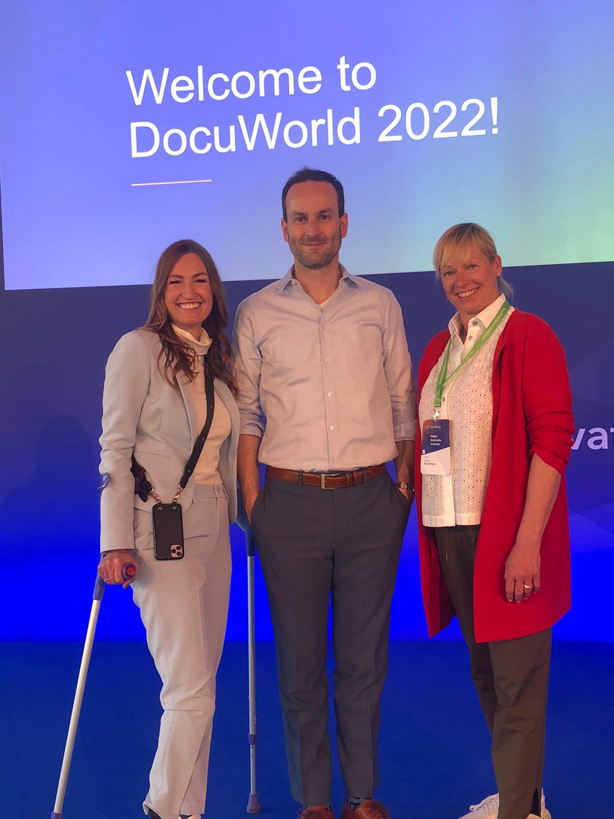 Event Docuware mit Uwe von Grafenstein, Keynotespeaker, denise und Ich